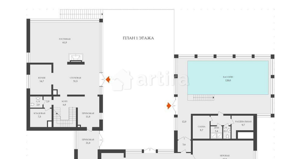 Дом, 1000 м2, 50 соток, 3 эт. Выборг - изображение 5