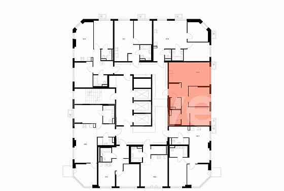 2-комн. квартира, 55.4 м2, 16/23 эт. Москва