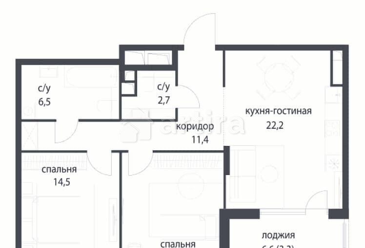 1-комн. квартира, 28 м2, 3/9 эт. Москва - изображение 5