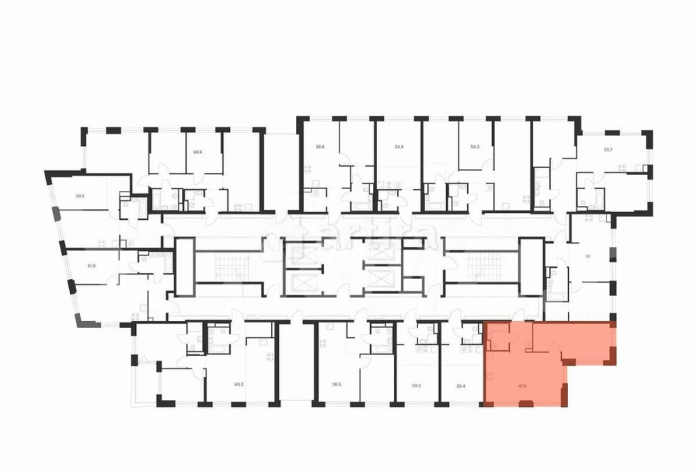 1-комн. квартира, 47.9 м2, 35/43 эт. Москва - изображение 2