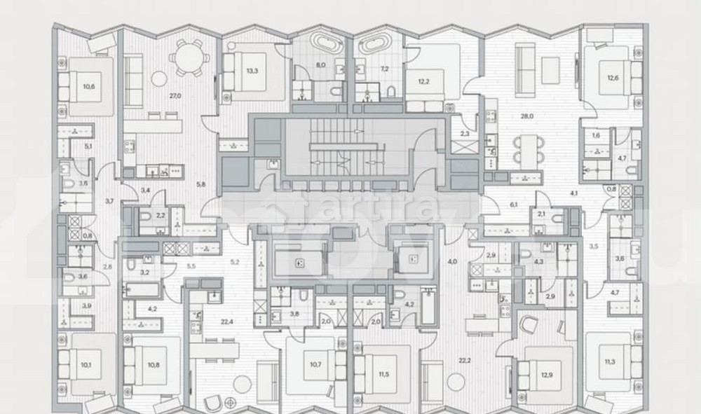 3-комн. пентхаус, 103.9 м2, 9/22 эт. Москва - изображение 4