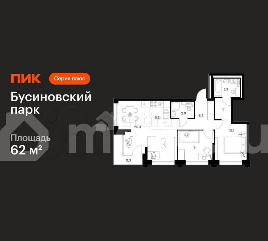 2-комн. квартира, 62 м2, 16/32 эт. Москва - изображение 1