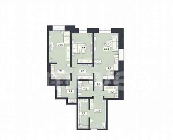 3-комн. квартира, 110.2 м2, 7/27 эт. Москва