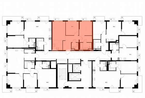 2-комн. квартира, 59.6 м2, 4/22 эт. Москва