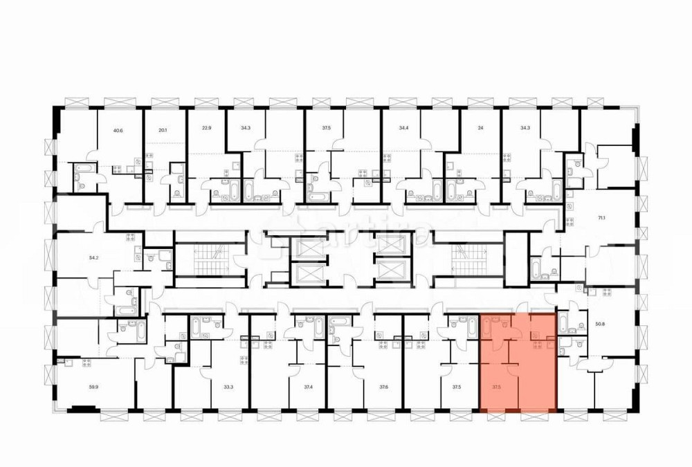 1-комн. квартира, 37.5 м2, 16/30 эт. Москва - изображение 2