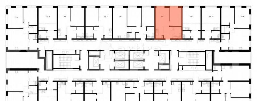 1-комн. квартира, 35.1 м2, 40/62 эт. Москва - изображение 3