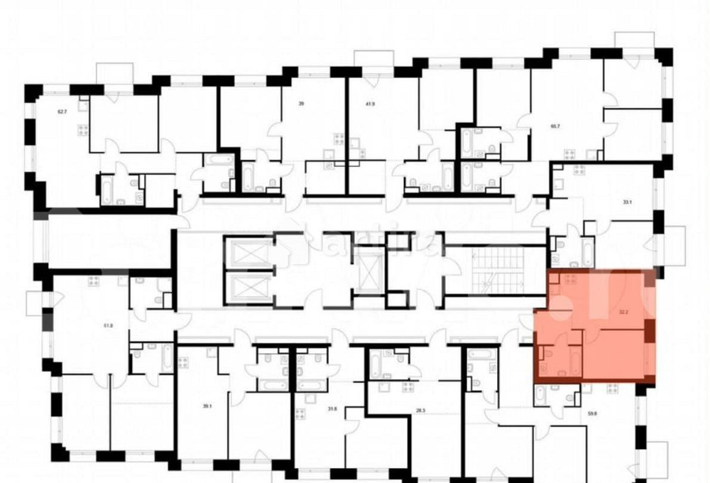 1-комн. квартира, 32.2 м2, 7/23 эт. Москва - изображение 2