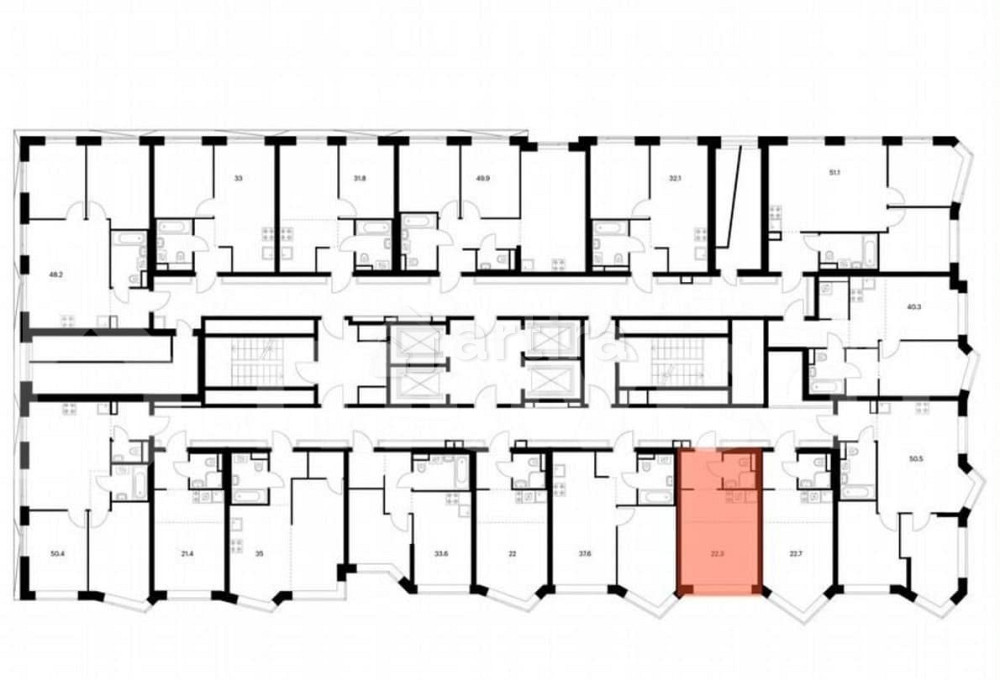 Студия, 22.3 м2, 12/31 эт. Москва - изображение 3