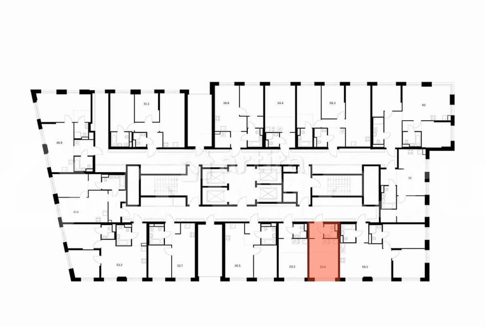 Студия, 20.4 м2, 4/43 эт. Москва - изображение 3