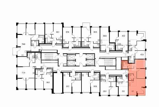 2-комн. квартира, 62 м2, 6/32 эт. Москва