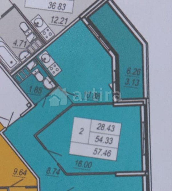 Комната, 58 м2, 9/13 эт. Санкт-Петербург - изображение 1