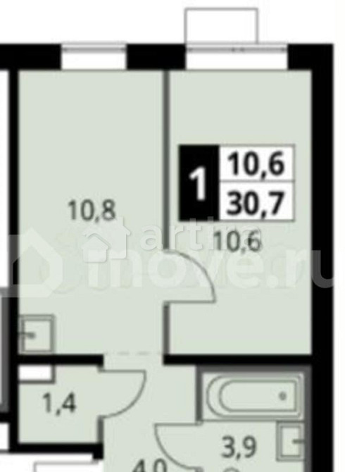 1-комн. квартира, 30.7 м2, 21/24 эт. Москва - изображение 2