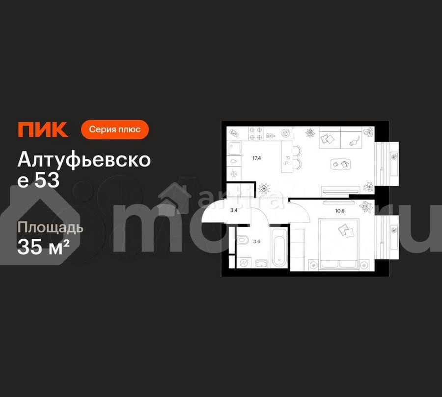 1-комн. квартира, 35 м2, 24/32 эт. Москва - изображение 1