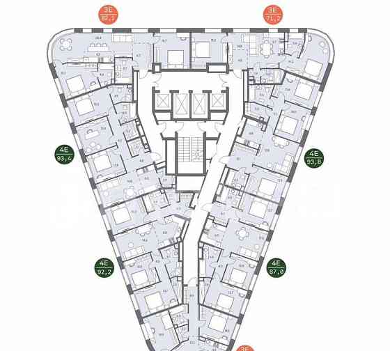 4-комн. квартира, 82.1 м2, 28/31 эт. Москва