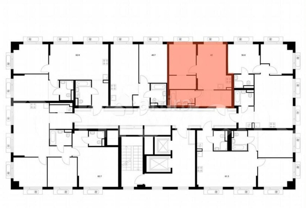 1-комн. квартира, 42.1 м2, 19/22 эт. Москва - изображение 3