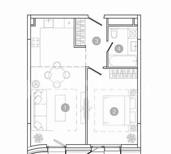 2-комн. квартира, 46 м2, 10/21 эт. Москва