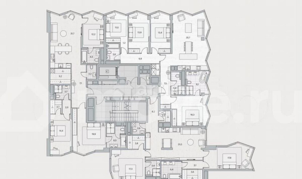 3-комн. пентхаус, 111.6 м2, 4/13 эт. Москва - изображение 7