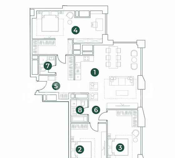 4-комн. квартира, 120.1 м2, 31/31 эт. Москва