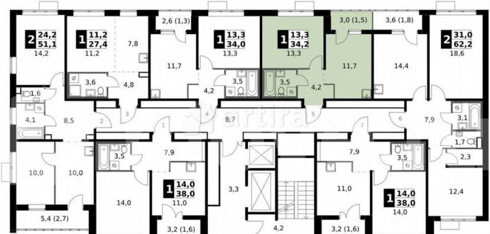 1-комн. квартира, 34.2 м2, 24/24 эт. Москва - изображение 3
