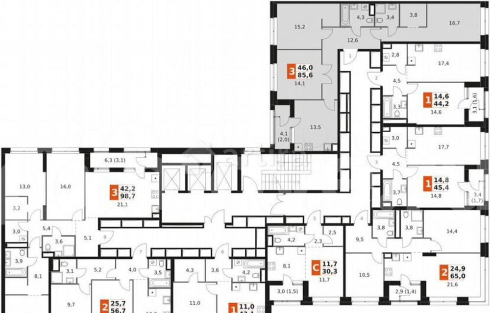 3-комн. квартира, 85.6 м2, 10/44 эт. Москва - изображение 6