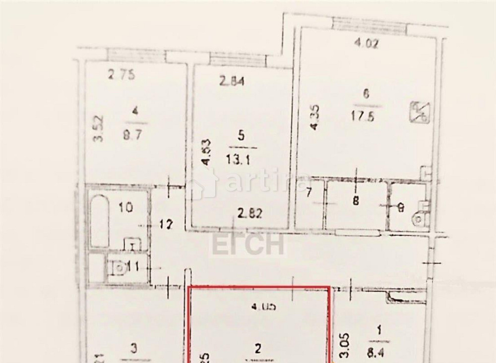 Комната, 17.2 м2, 1/12 эт. Москва - изображение 5