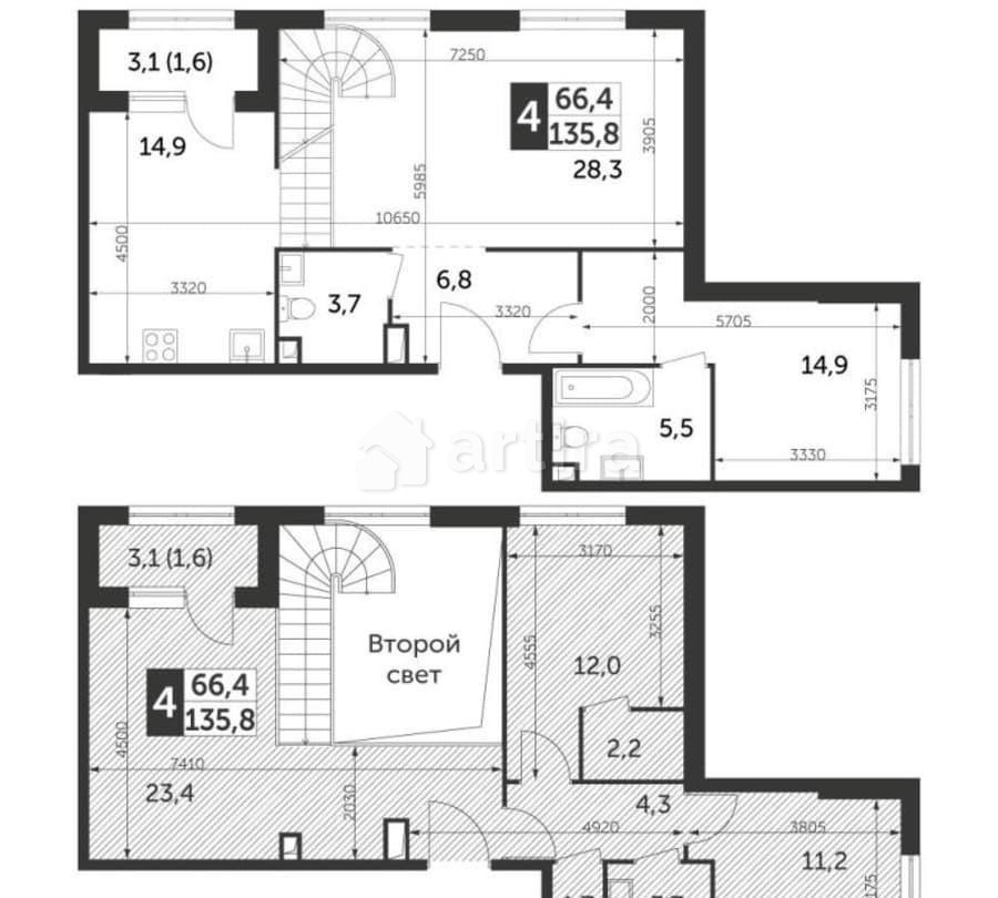 4-комн. квартира, 135.8 м2, 35/37 эт. Москва - изображение 1