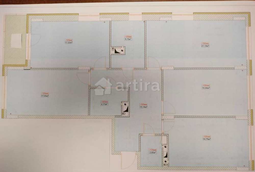 4-комн. квартира, 119.3 м2, 6/11 эт. Москва - изображение 14