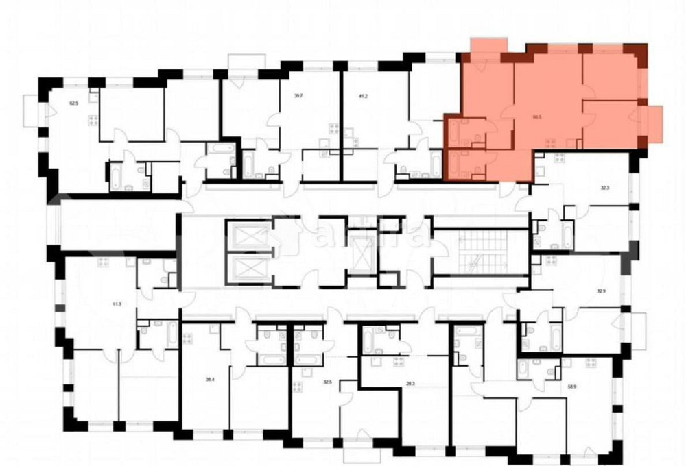 3-комн. квартира, 66.5 м2, 10/23 эт. Москва - изображение 2