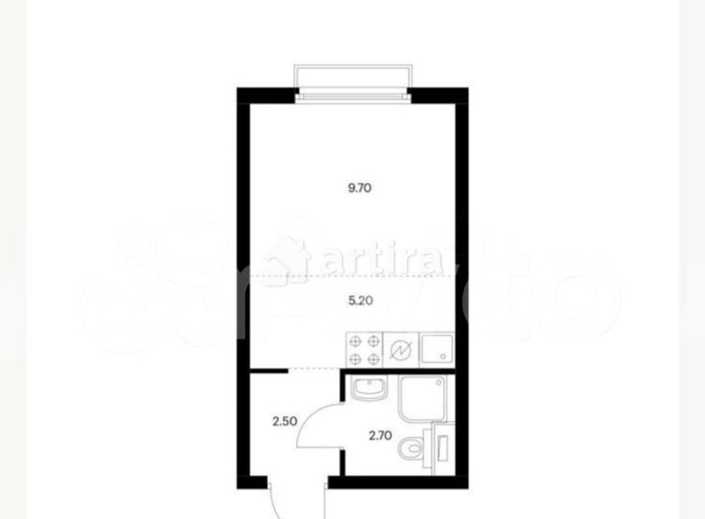 Студия, 20.1 м2, 5/38 эт. Москва - изображение 1