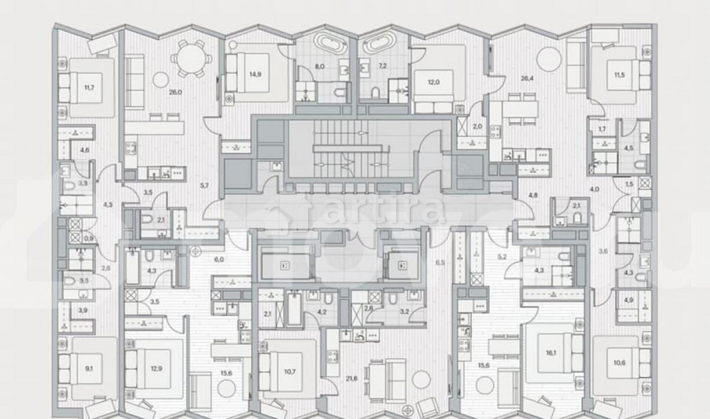 3-комн. пентхаус, 103.7 м2, 4/20 эт. Москва - изображение 7