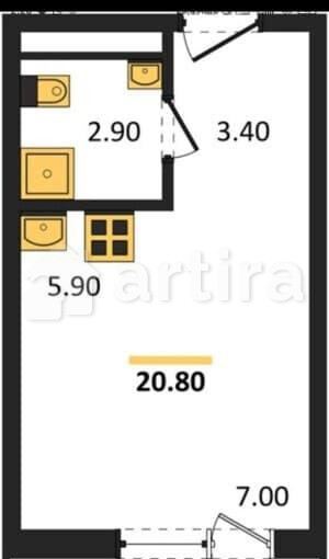 Студия, 20.8 м2, 7/10 эт. Москва - изображение 5