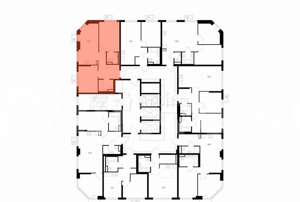 2-комн. квартира, 52.2 м2, 17/23 эт. Москва - изображение 3