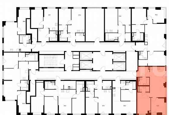 2-комн. квартира, 54.6 м2, 19/32 эт. Москва