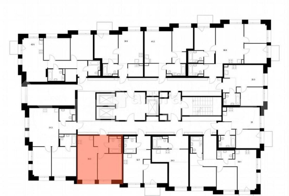 1-комн. квартира, 38.4 м2, 6/23 эт. Москва - изображение 3