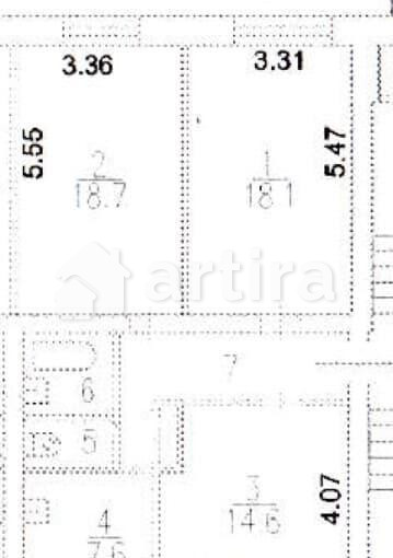 3-комн. квартира, 72.2 м2, 1/5 эт. Москва - изображение 1