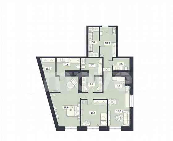 3-комн. квартира, 129.3 м2, 8/27 эт. Москва