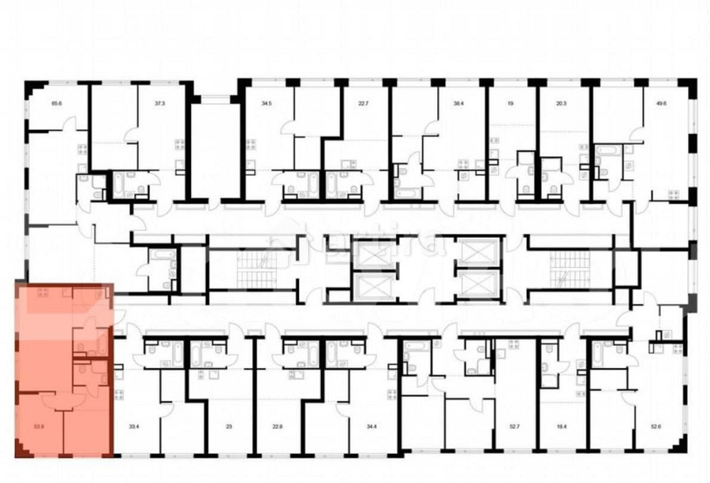 2-комн. квартира, 53.8 м2, 14/27 эт. Москва - изображение 2
