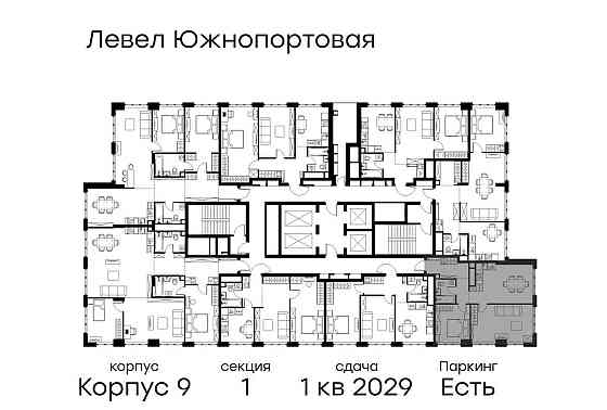 2-комн. квартира, 58.4 м2, 37/49 эт. Москва