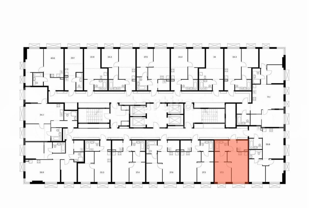 1-комн. квартира, 37.5 м2, 14/30 эт. Москва - изображение 2