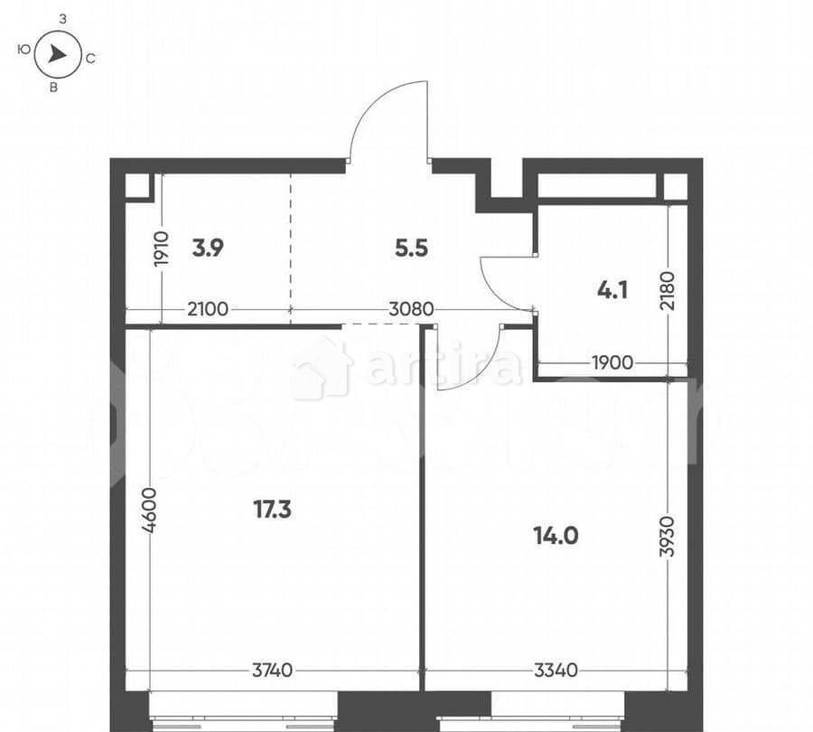 1-комн. квартира, 44.8 м2, 4/16 эт. Москва - изображение 6