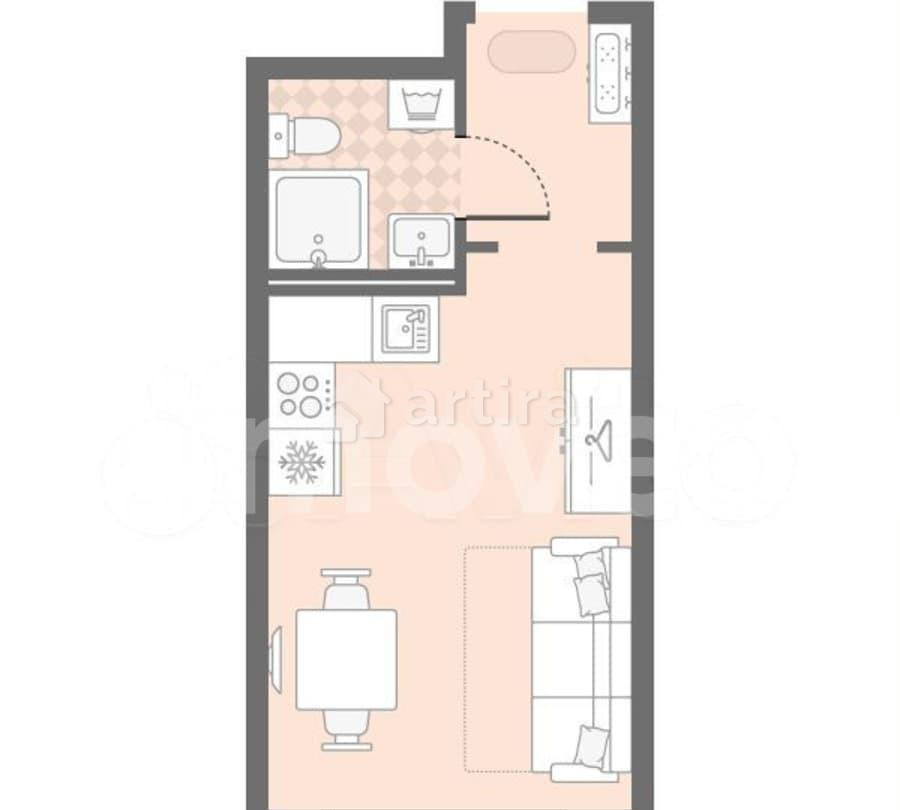 Студия, 22.1 м2, 11/15 эт. Москва - изображение 2