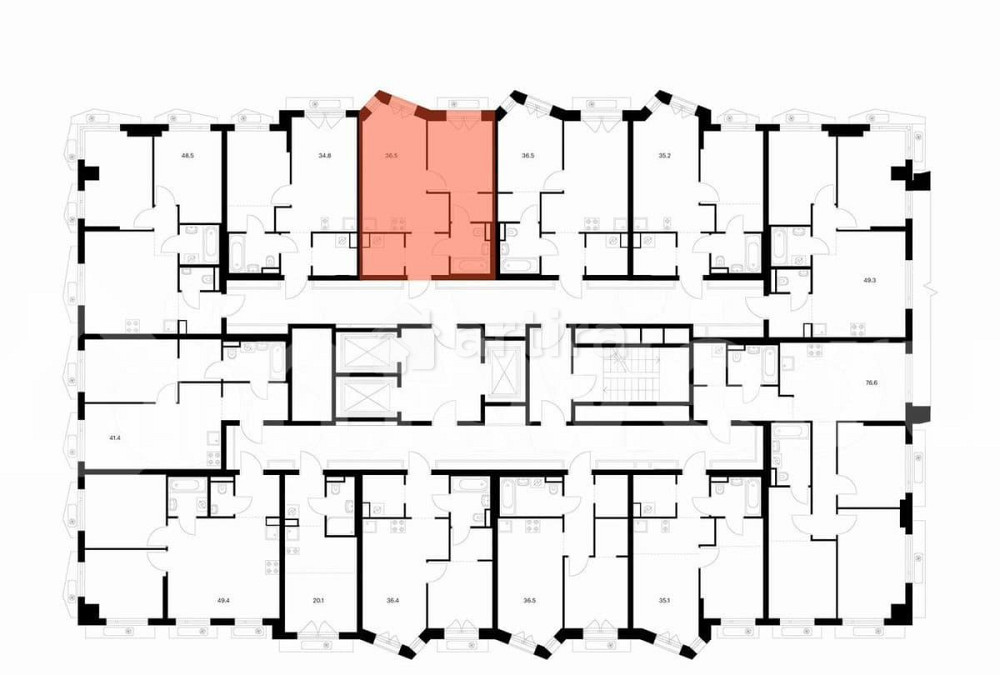 1-комн. квартира, 36.5 м2, 2/23 эт. Москва - изображение 3