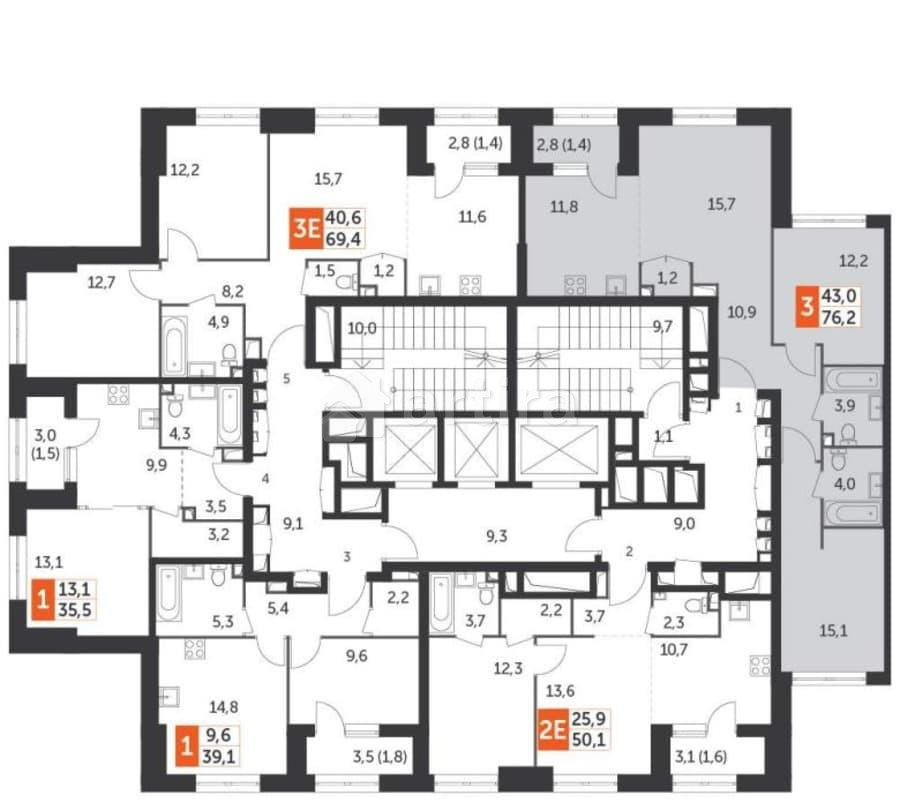 3-комн. квартира, 76.2 м2, 4/28 эт. Москва - изображение 15