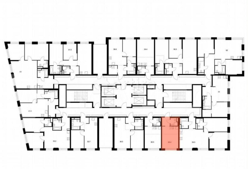 Студия, 20.4 м2, 6/43 эт. Москва - изображение 2