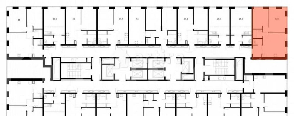 2-комн. квартира, 52.4 м2, 23/62 эт. Москва - изображение 3
