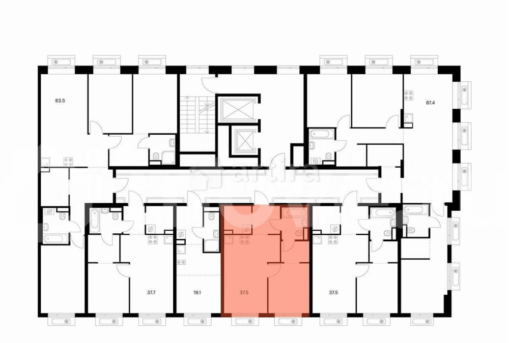 1-комн. квартира, 37.5 м2, 19/19 эт. Москва - изображение 3