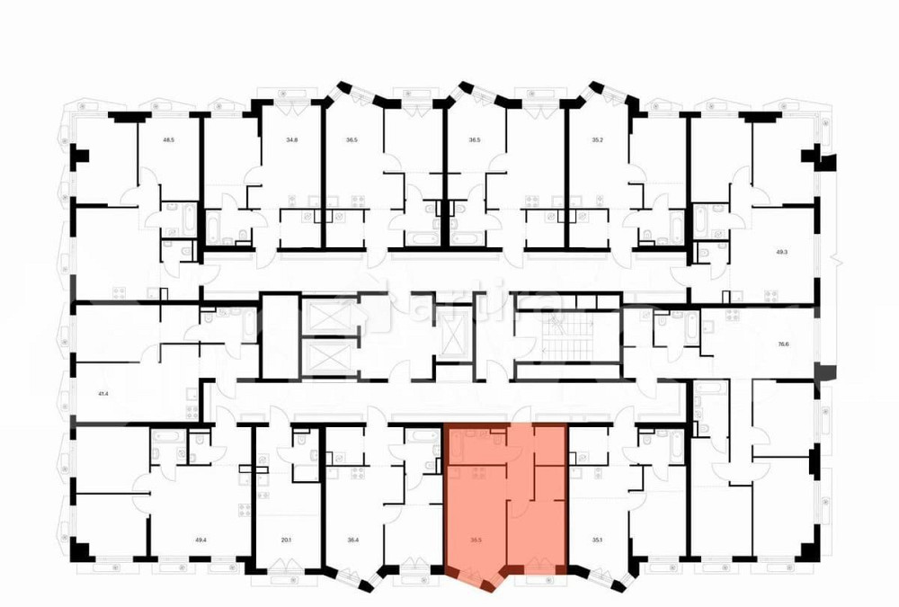 1-комн. квартира, 36.5 м2, 2/23 эт. Москва - изображение 1