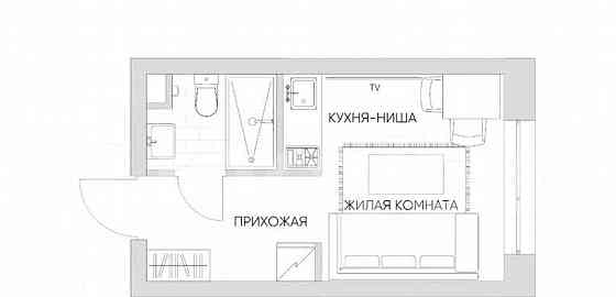 Студия, 17.5 м2, 20/21 эт. Москва