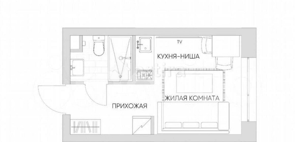 Студия, 17.5 м2, 20/21 эт. Москва - изображение 5