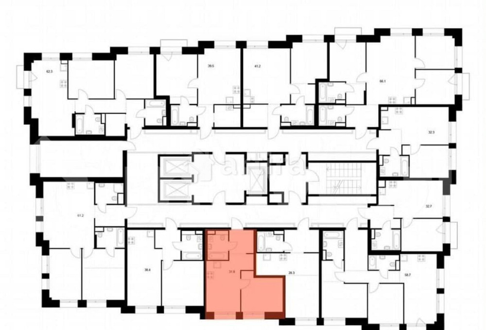 1-комн. квартира, 31.8 м2, 14/23 эт. Москва - изображение 3